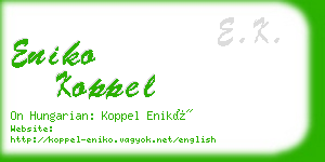 eniko koppel business card